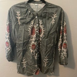 Bohemian button up blouse | M